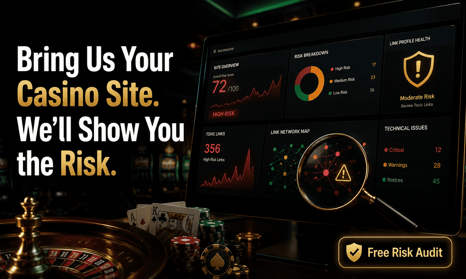 Bring Us Your Casino Site. We'll Show You the Risk.