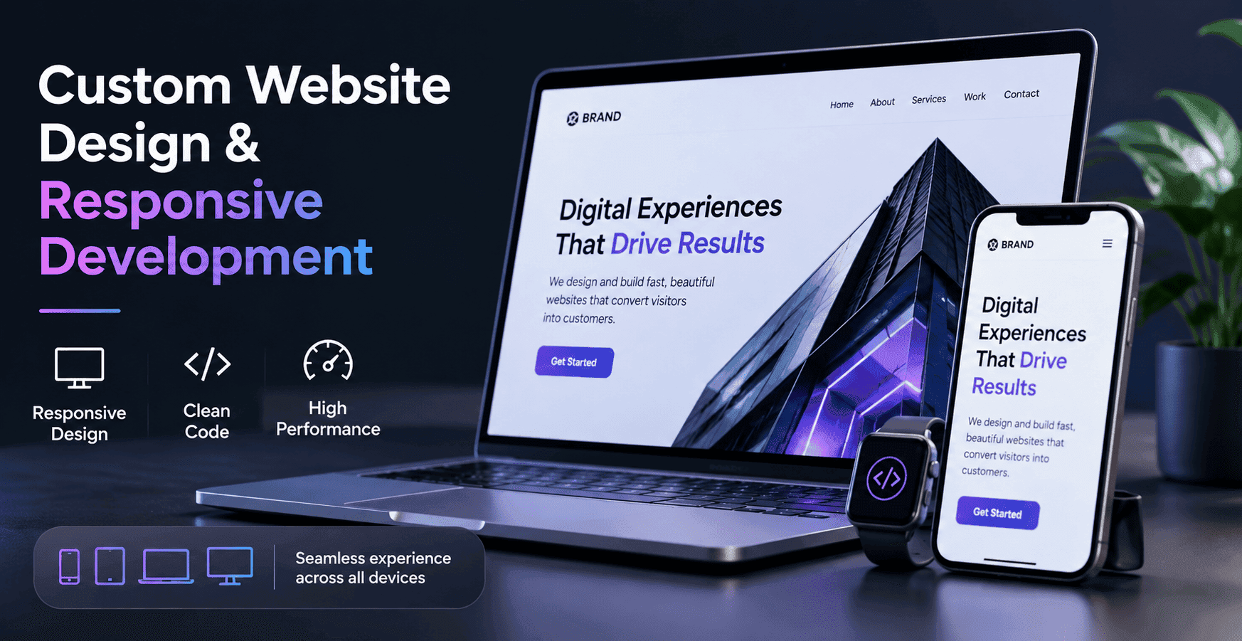 Custom Website Design & Responsive Development
