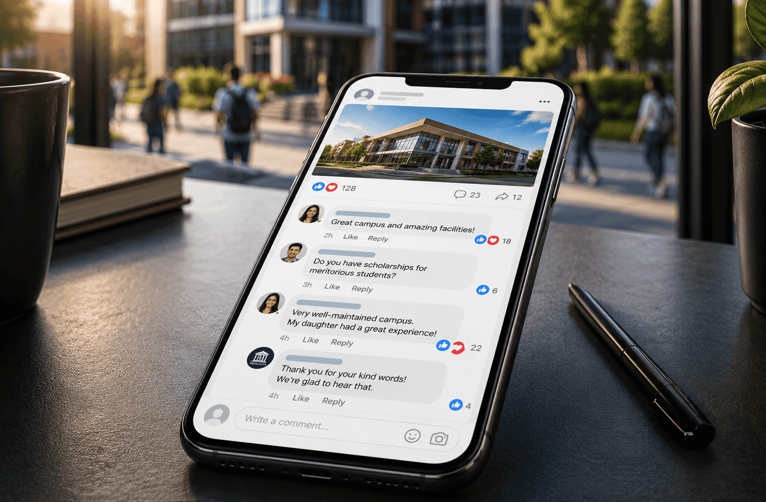 Education social media proof and community